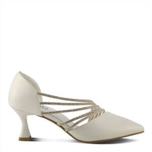 NEW AZURA women's classic heel dress pump in pearl